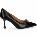 Salon Acordonado Piel Negro  EXE