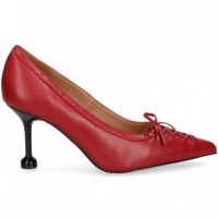 Salon Acordonado Piel Rojo  EXE