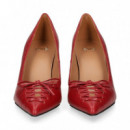 Salon Acordonado Piel Rojo  EXE