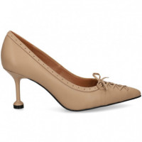 Salon Acordonado Piel Beige  EXE