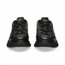 Deportivo Piel+malla Negro+kaki  LACOSTE