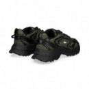 Deportivo Piel+malla Negro+kaki  LACOSTE