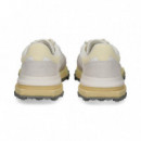 Deportivo Ante+nylon Amarillo+blanco  LACOSTE