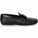 CONDUCTOR LOGO PIEL NEGRO