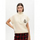 Chaleco Cremallera Detalle Pechera Crudo  LOLA CASADEMUNT