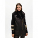 Chaleco Doble Faz MIDI Negro  LOLA CASADEMUNT