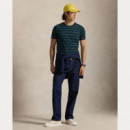 Camisetas Hombre Camiseta POLO RALPH LAUREN Custom Slim Fit Striped Vintage Pine Cruise Navy