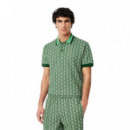 DH1417HEI Polos LACOSTE Hombre Short Sleeved Ribbed Collar Shirt
