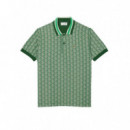DH1417HEI Polos LACOSTE Hombre Short Sleeved Ribbed Collar Shirt