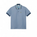 DH1417HGI Polos LACOSTE Hombre Short Sleeved Ribbed Collar Shirt