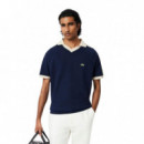 DH2123166 Polos LACOSTE Hombre Short Sleeved Ribbed Collar Shirt