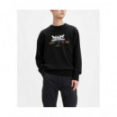 LEVIS 17895 GRAPHIC CREW B 90's Logo Text