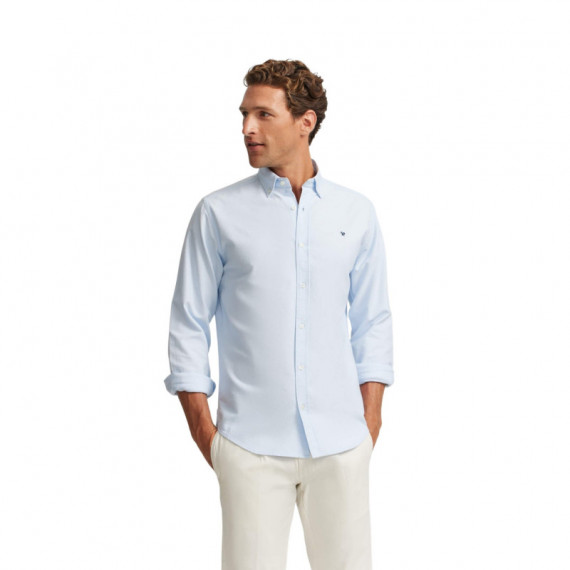 123596 Camisas SILBON Hombre Sport Oxford Celeste