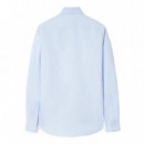 123596 Camisas SILBON Hombre Sport Oxford Celeste