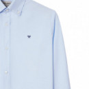 123596 Camisas SILBON Hombre Sport Oxford Celeste