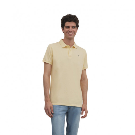 131398 Polos SILBON Hombre Clasico Liso Amarillo