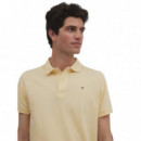 131398 Polos SILBON Hombre Clasico Liso Amarillo