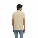 131398 Polos SILBON Hombre Clasico Liso Amarillo