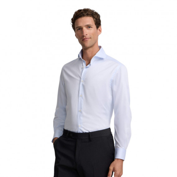 125614 Camisas SILBON Hombre Vestir Celeste Clara Puño Simple