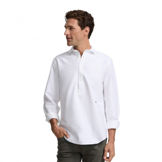 131009 Polera SILBON Hombre Sport Lino Dye Blanco