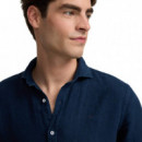 131069 Camisas SILBON Hombre Sport Lino Azul Marino