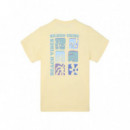 130947 Camisetas SILBON Hombre Iconos Beach Vibes Amarilla