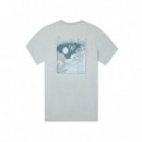 130945 Camisetas SILBON Hombre Paradise Beach Verde