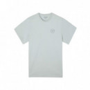 132463 Camisetas SILBON Hombre Logo Smile Verde