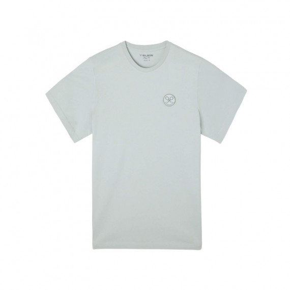 132463 Camisetas SILBON Hombre Logo Smile Verde