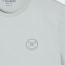 132463 Camisetas SILBON Hombre Logo Smile Verde