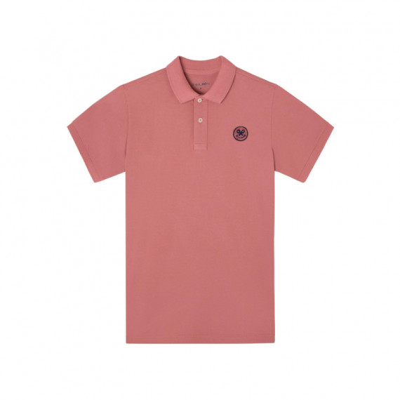 130991 Polos SILBON Hombre Clasico Raqueta Smile Coral Medio