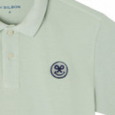 130993 Polos SILBON Hombre Clasico Raqueta Smile Verde Claro