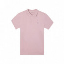 131399 Polos SILBON Hombre Clasico Liso Coral Claro (180043)