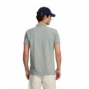 131402  Polos SILBON Hombre Clasico Liso Verde Claro