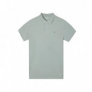 131402  Polos SILBON Hombre Clasico Liso Verde Claro
