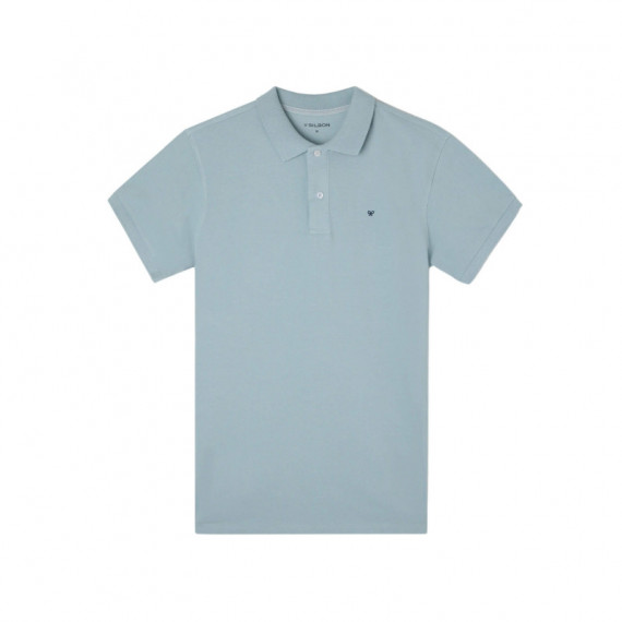 131404 Polos SILBON Hombre Clasico Liso Azul Gris