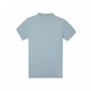 131404 Polos SILBON Hombre Clasico Liso Azul Gris