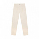 131285 Pantalones SILBON Hombre Sport Chino Lino Pinza Piedra