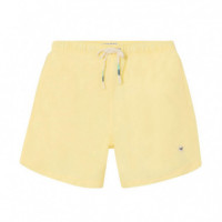 131100 Bañador Silbon Hombre Liso Amarillo Claro