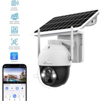 NIVIAN Cámara Vigilancia Exterior Motorizada Solar 4G 2K