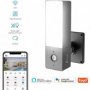 NIVIAN Cámara Vigilancia Exterior Wifi 2K con Foco