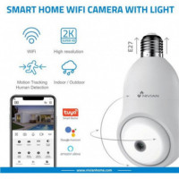 NIVIAN Cámara Vigilancia Tipo Bombilla 2K