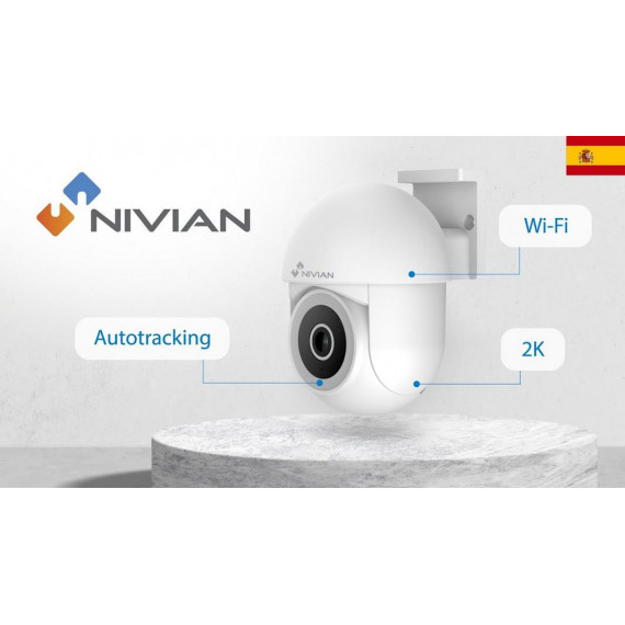 NIVIAN Cámara Vigilancia Mini Motorizada Wifi 2K