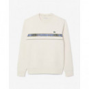 Sudadera de Tenis de Rayas con Detalles de LACOSTE