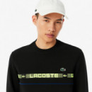 Sudadera de Tenis de Rayas con Detalles de LACOSTE