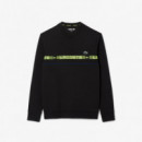 Sudadera de Tenis de Rayas con Detalles de LACOSTE