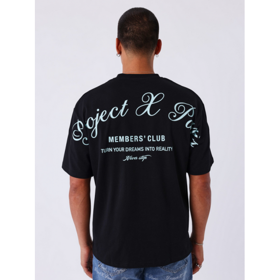 Camiseta ProjectXParis Members' club negra