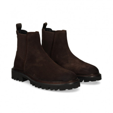 Botin Elastico Goma Dientes ante Moka  HUGO BOSS