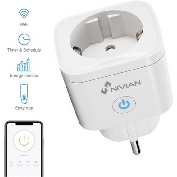Enchufe Mini Wifi Inteligente NIVIAN 16A
