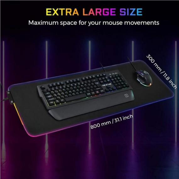 THE G-LAB Pad Rubidium Alfombrilla Ratón Gaming Xxl Rgb